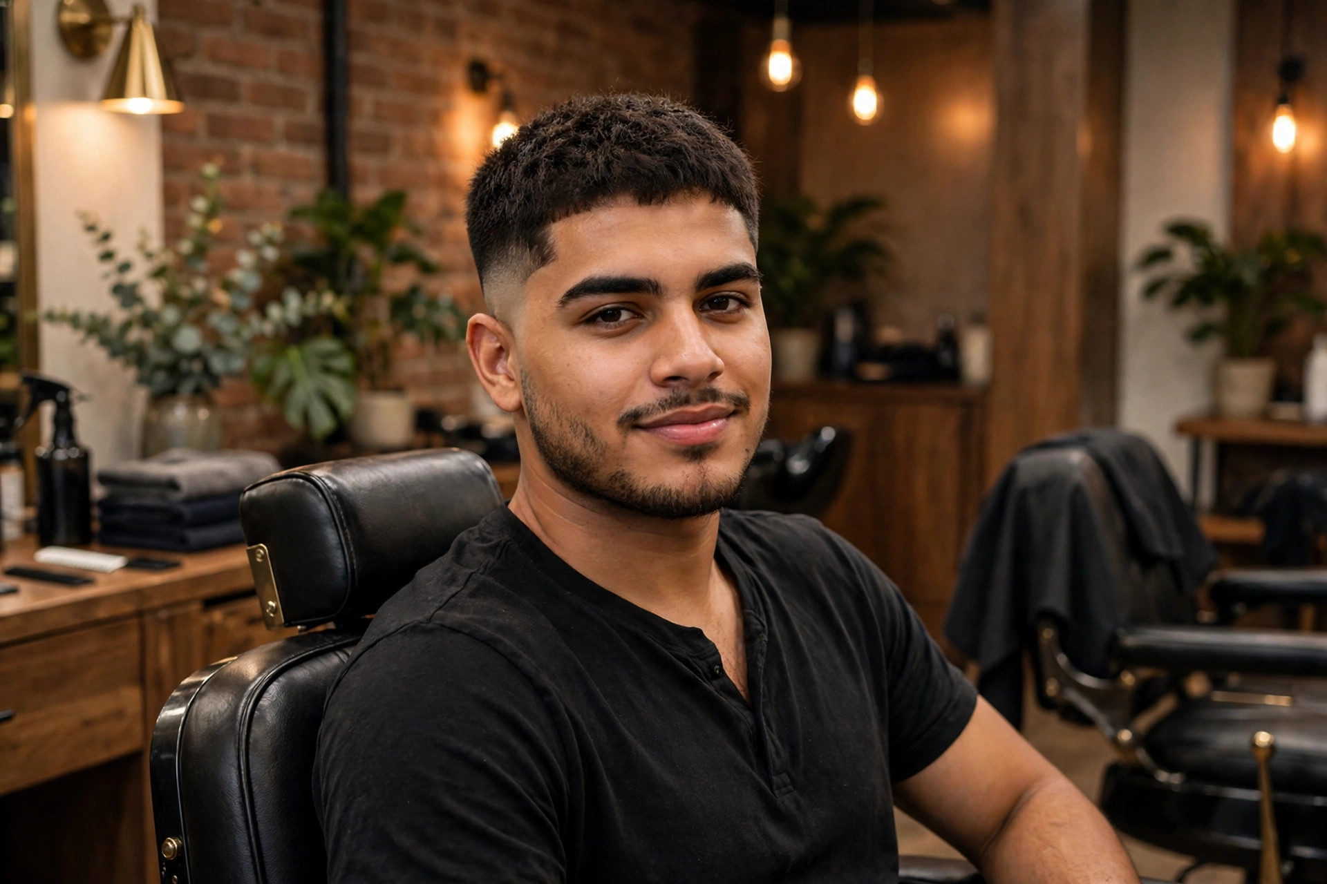Textured crop haircut at Cuñao Barber Bushwick